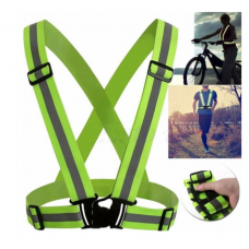 Set 2 x ham bretele reflectorizante elastice, constructii, ciclism, sport